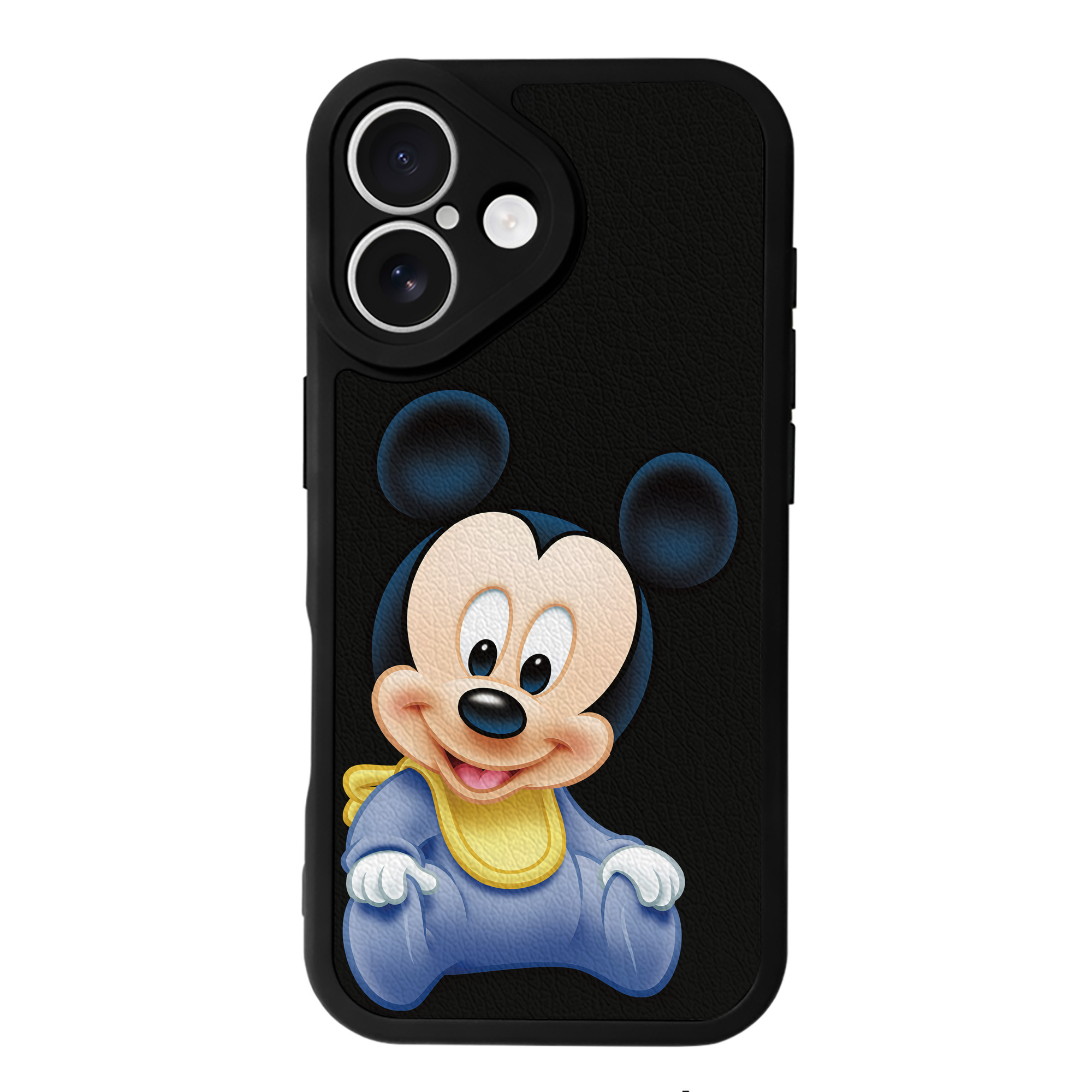 （画像用） ミッキーマウス Mickey Mouse 【iPhone 16シリーズ対応】シリコンスマホケース（レザー調） 材質：シリコン